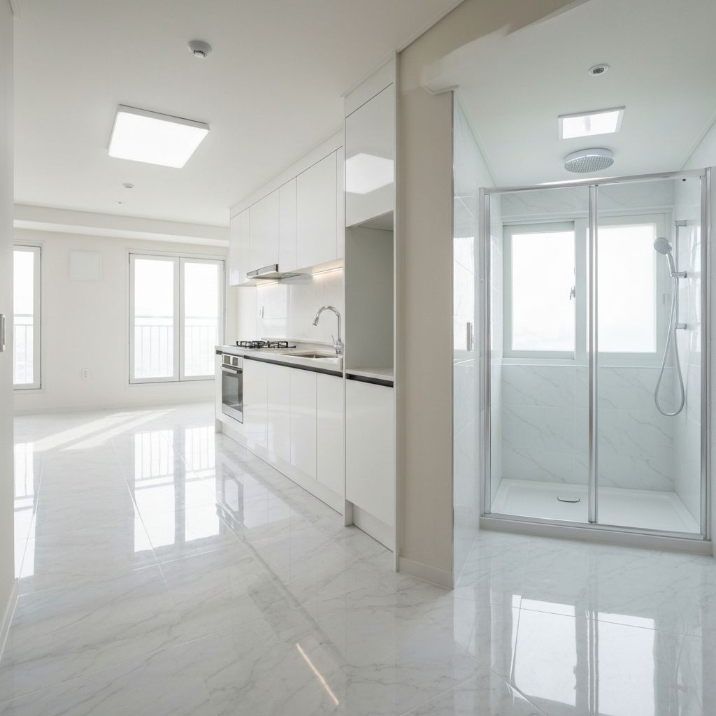 깨끗하게 청소된 아파트 내부